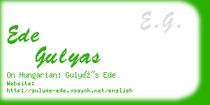 ede gulyas business card